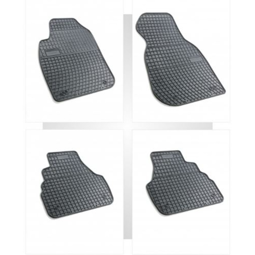 Car rubber floor mats black AUDI A6 (1997-2004) NEGRO