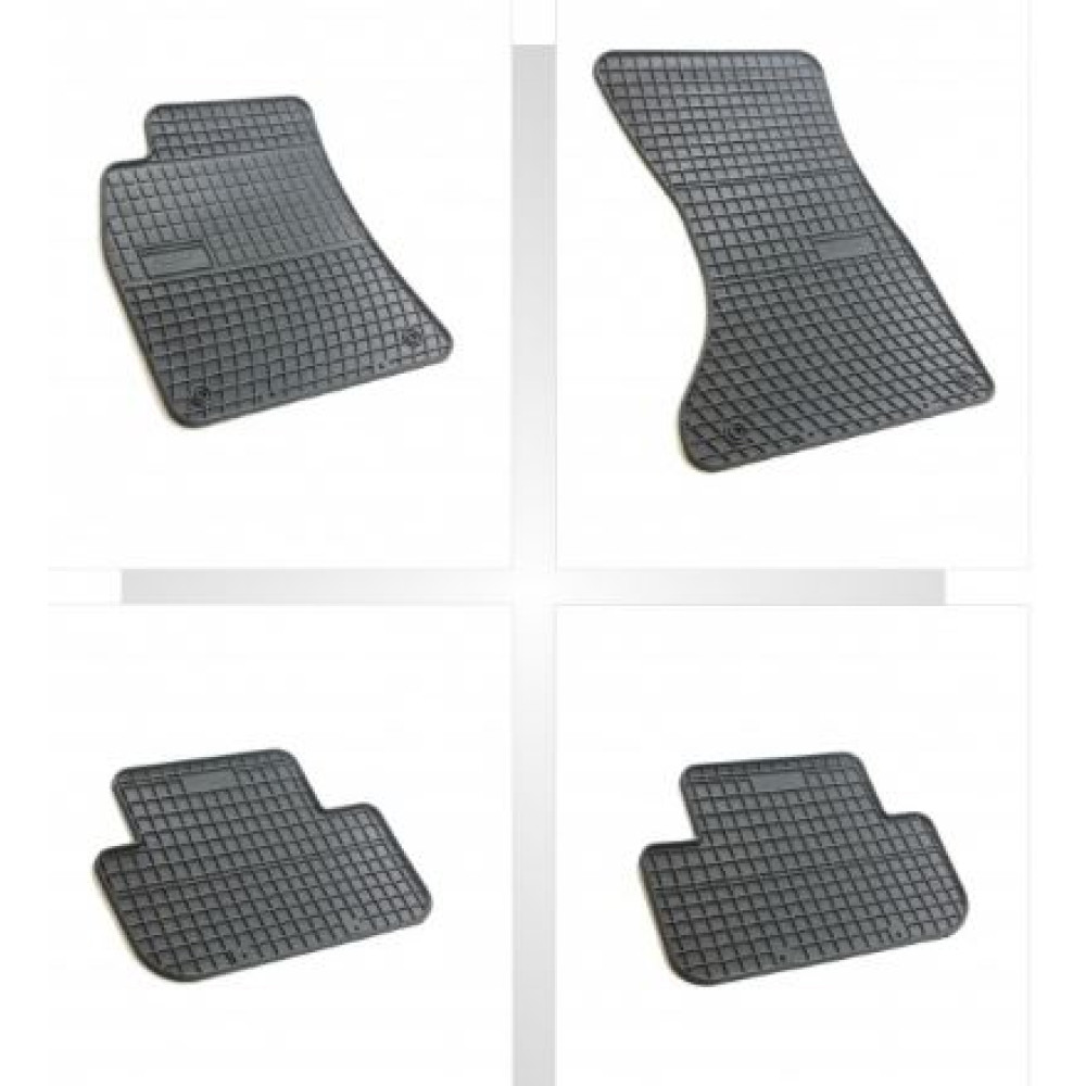 Car rubber floor mats black AUDI A4 (2008-2015) NEGRO
