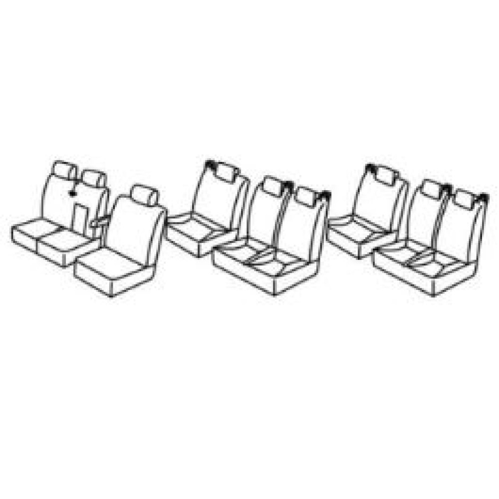 Car seat covers *HARMONY* FORD TRANSIT/TOURNEO CUSTOM (9v.)(2013-...)