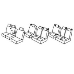 Car seat covers *HARMONY* FORD TRANSIT/TOURNEO CUSTOM (9v.)(2013-...)