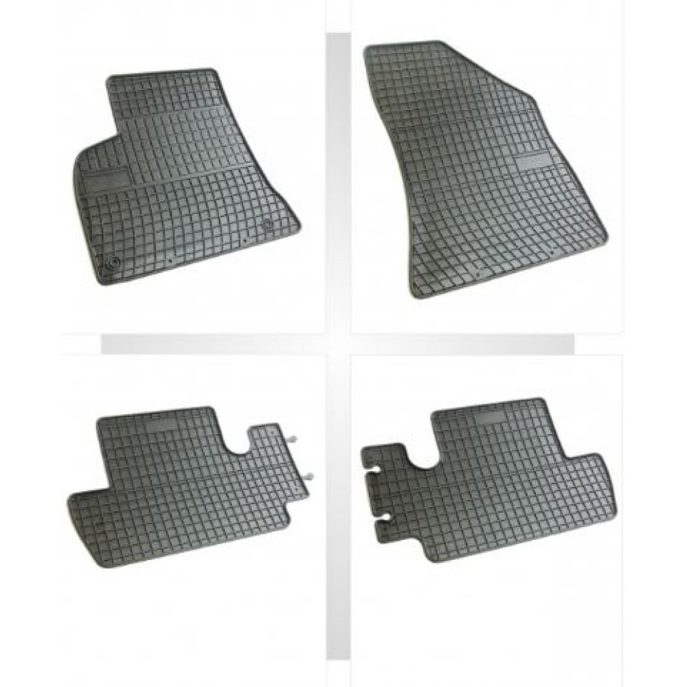 Car rubber floor mats black PEUGEOT 3008 (2009-...) NEGRO