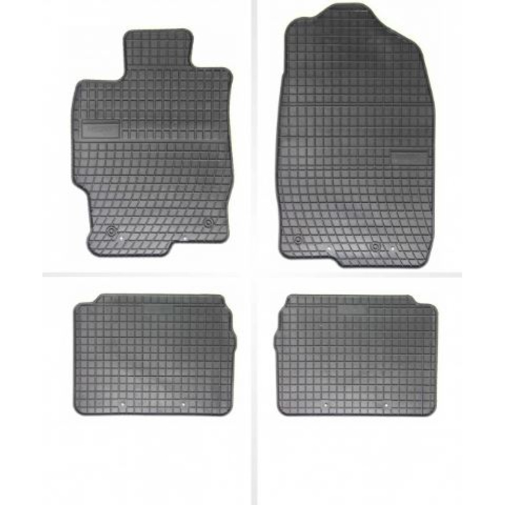 Car rubber floor mats black MAZDA 6 (2008-2012) NEGRO
