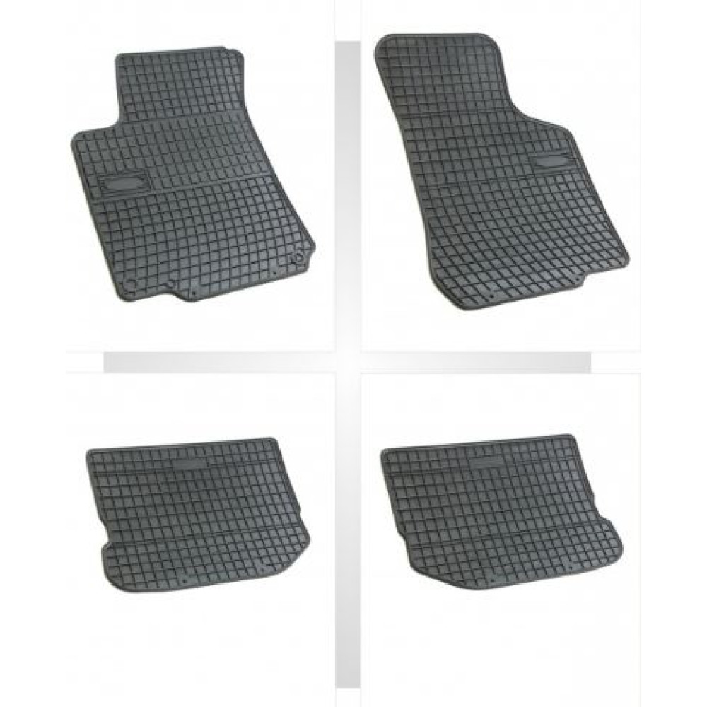 Car rubber floor mats black VW BORA (1998-2005) NEGRO