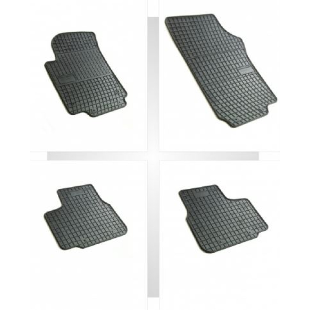 Car rubber floor mats black SEAT Mii (2011-...) NEGRO