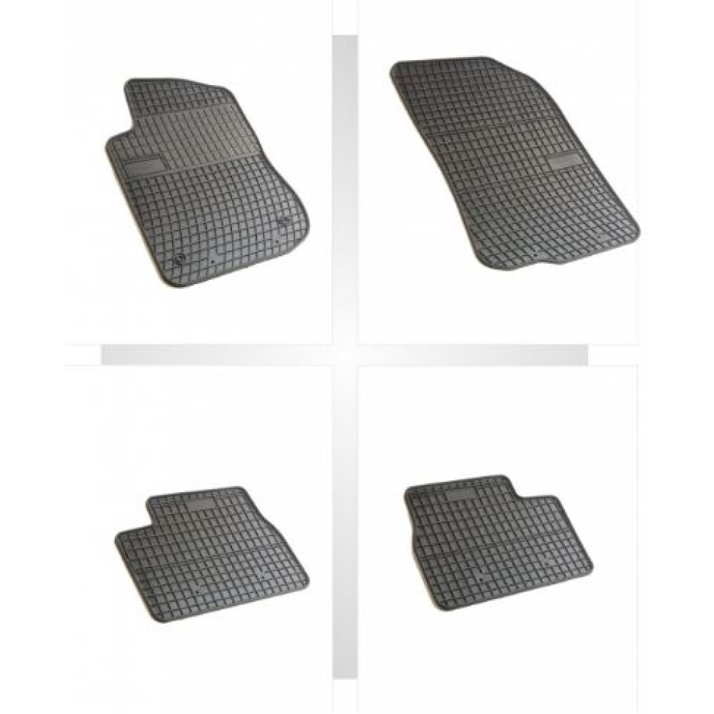 Car rubber floor mats black PEUGEOT 208 (2012-...) NEGRO