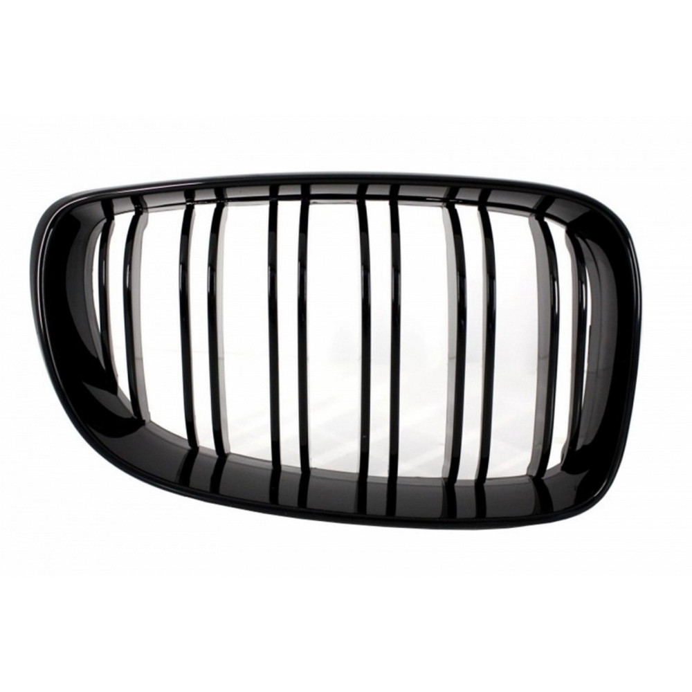 Front grills black gloss BMW 1 E81/E82/E87 Facelift Double Stripe M Design Piano Black (2007-2011) 40414