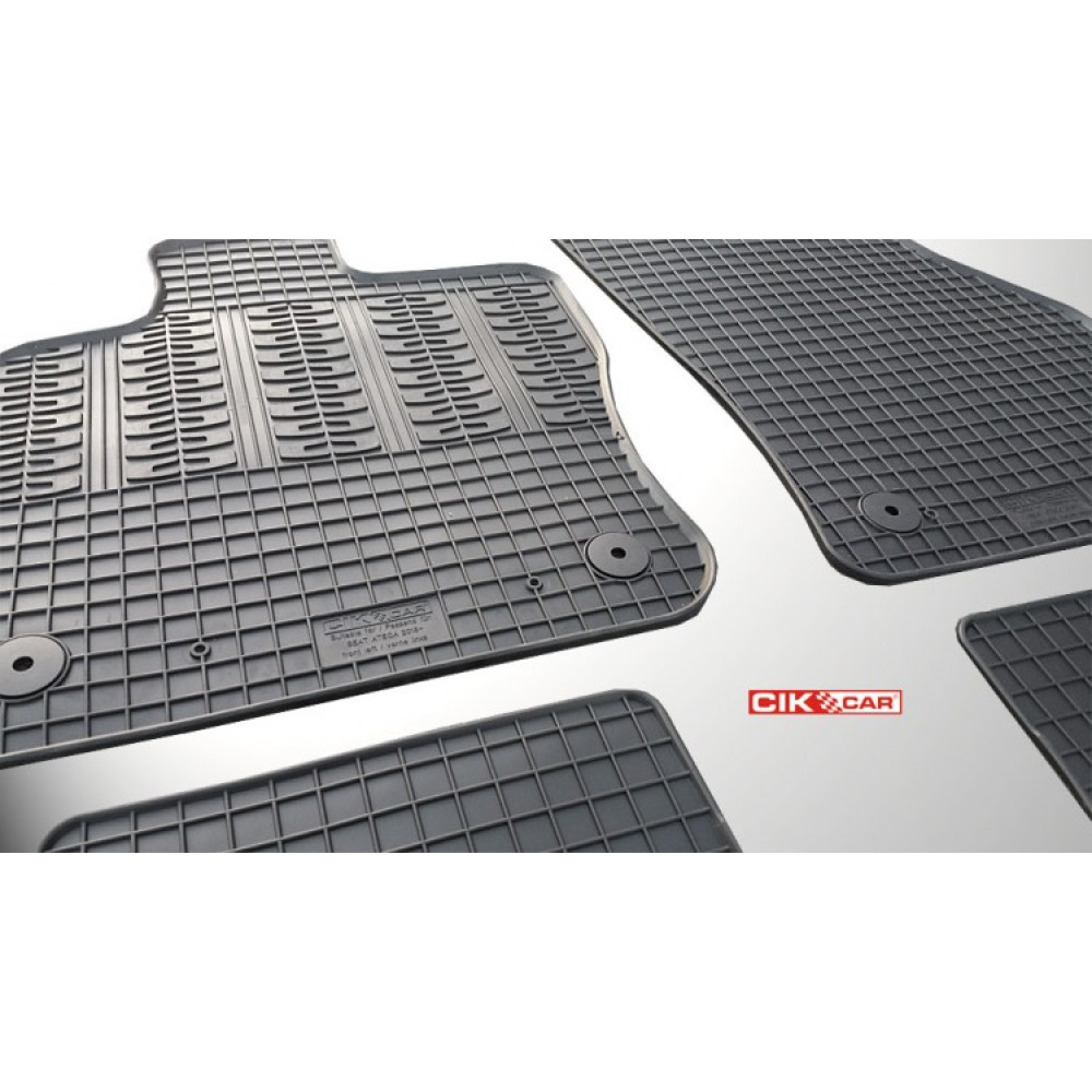 Car rubber floor mats black SKODA KAROQ (2017-..) C-CAR