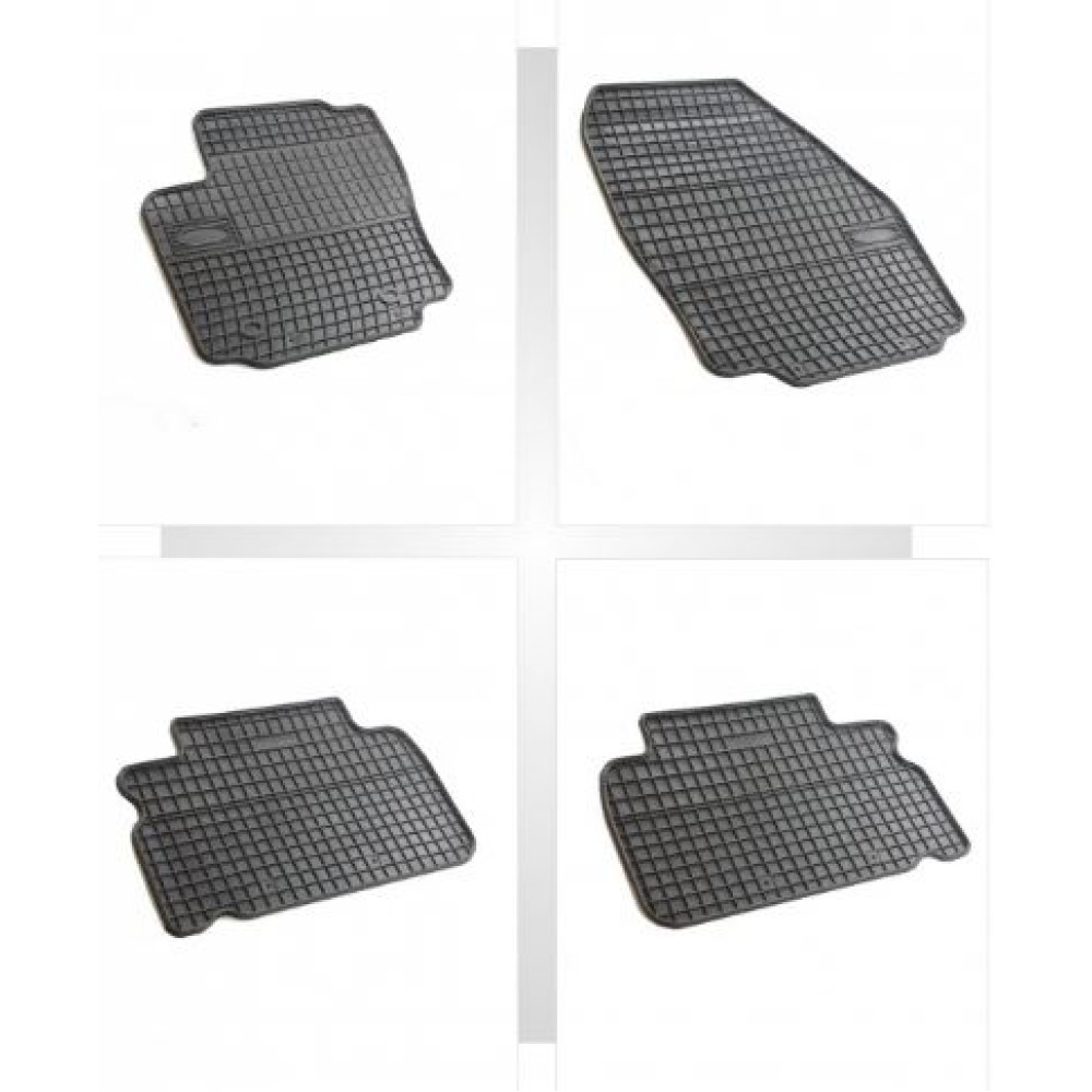 Car rubber floor mats black FORD S-MAX (2006-2015) NEGRO