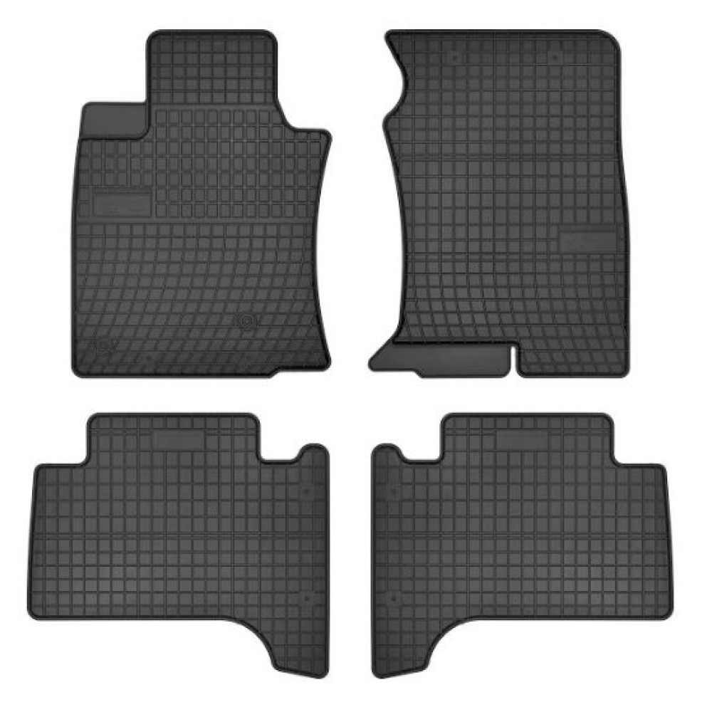 Car rubber floor mats black TOYOTA LAND CRUISER 120 (2002-2008) NEGRO