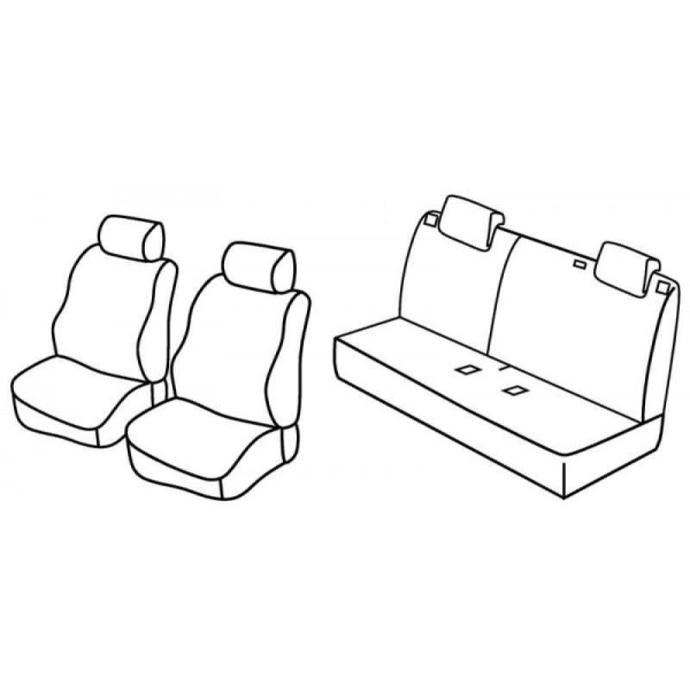 Car seat covers *HARMONY* NISSAN NOTE II (2013-...)