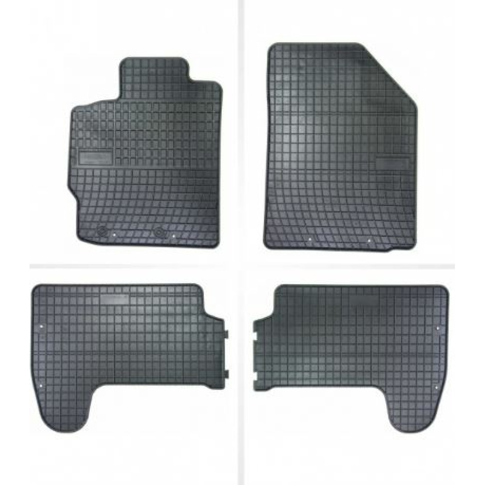 Car rubber floor mats black TOYOTA YARIS (2005-2011) NEGRO