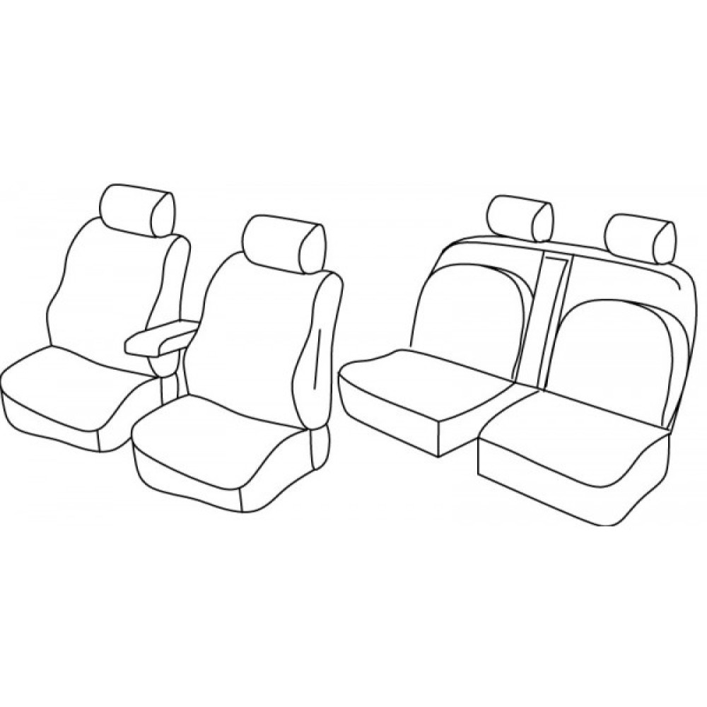 Car seat covers *HARMONY* NISSAN NAVARA King Club (2016-...)