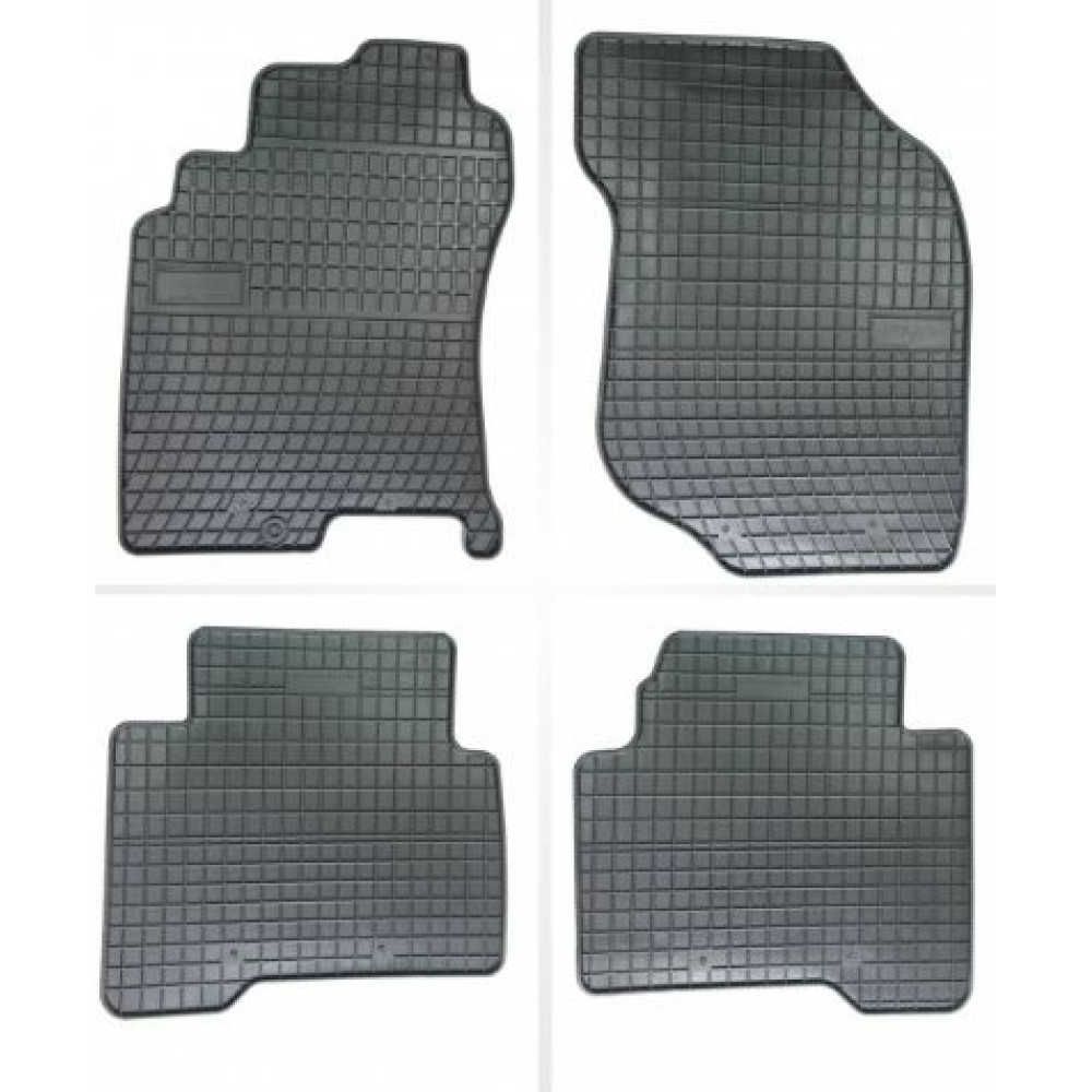 Car rubber floor mats black NISSAN X-TRAIL I (2001-2007) NEGRO