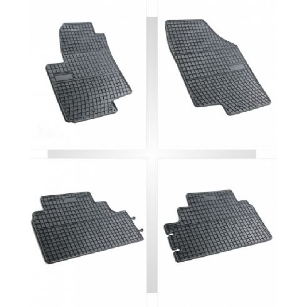 Car rubber floor mats black KIA VENGA (2009-...) NEGRO