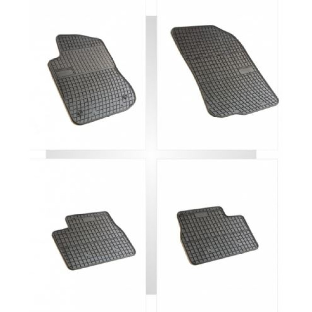 Car rubber floor mats black PEUGEOT 2008 (2013-...) NEGRO