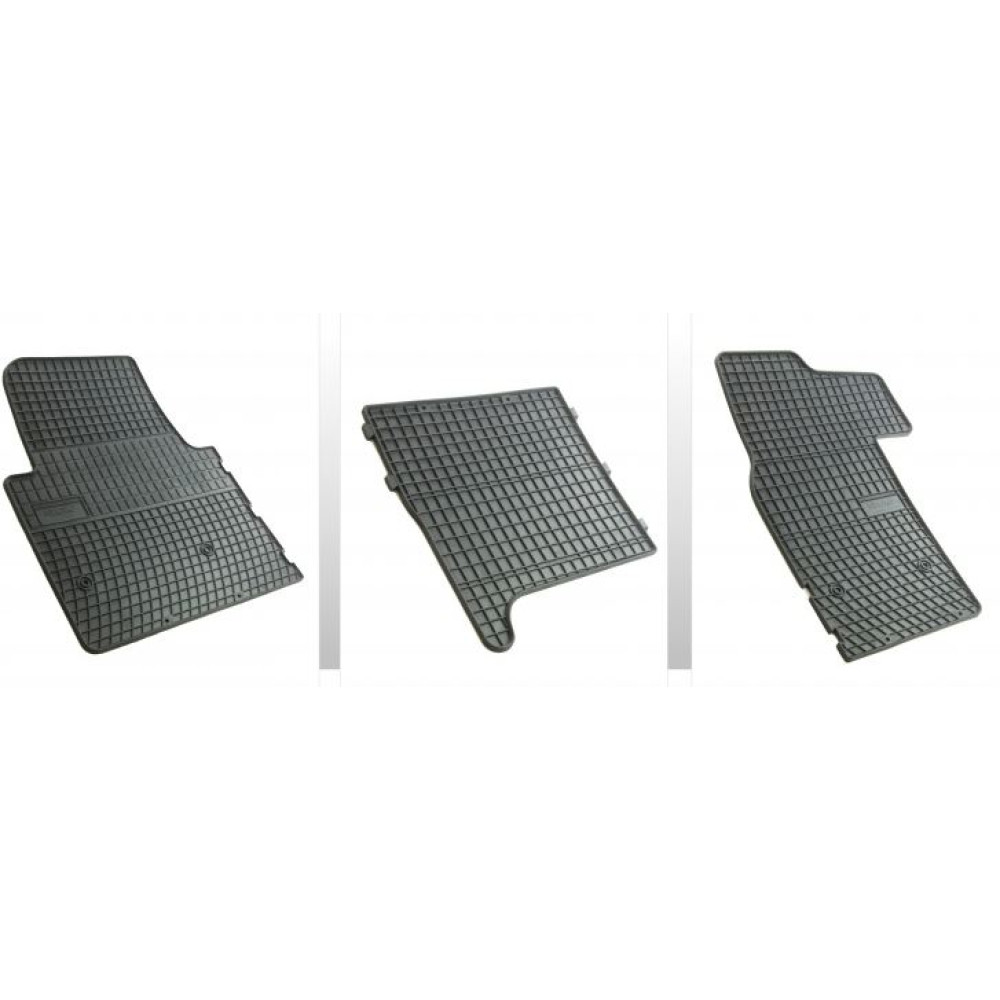 Car rubber floor mats black OPEL MOVANO (2010-...) NEGRO