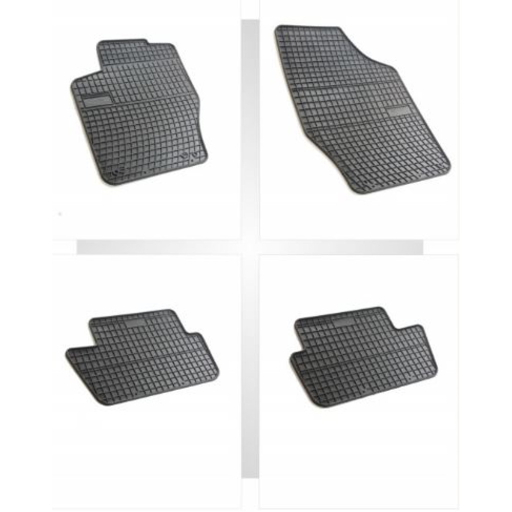 Car rubber floor mats black PEUGEOT 307 (2001-2007) NEGRO