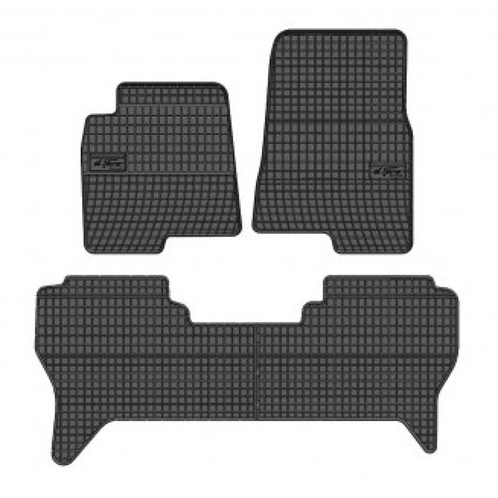 Car rubber floor mats black MITSUBISHI PAJERO III (5d.)(2000-2006) NEGRO