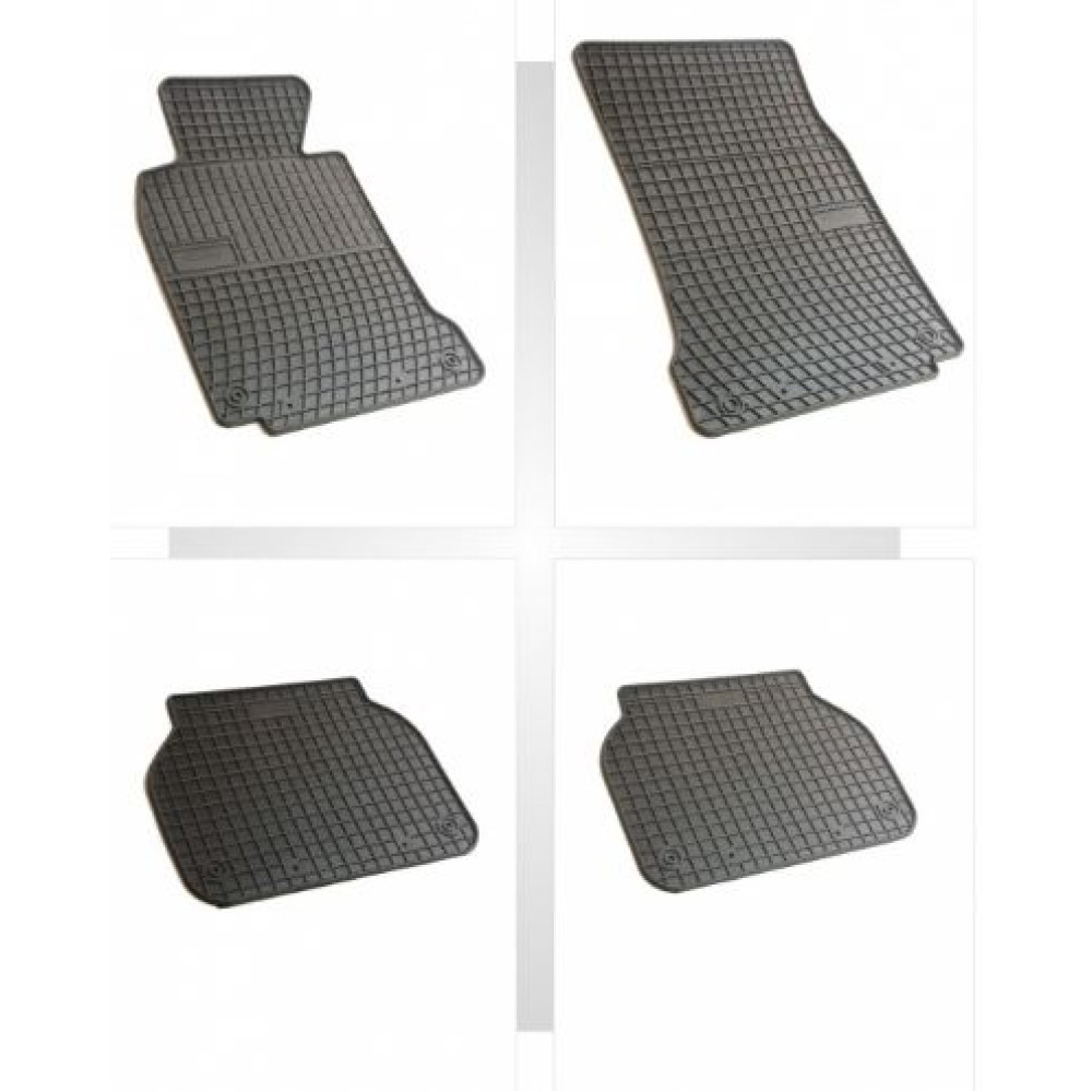 Car rubber floor mats black BMW 5 E39 (1996-2003) NEGRO