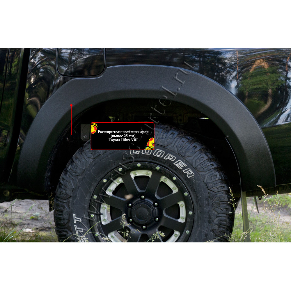 Wheel arch extenders TOYOTA HILUX (25 mm)(2015-2018) RT061002
