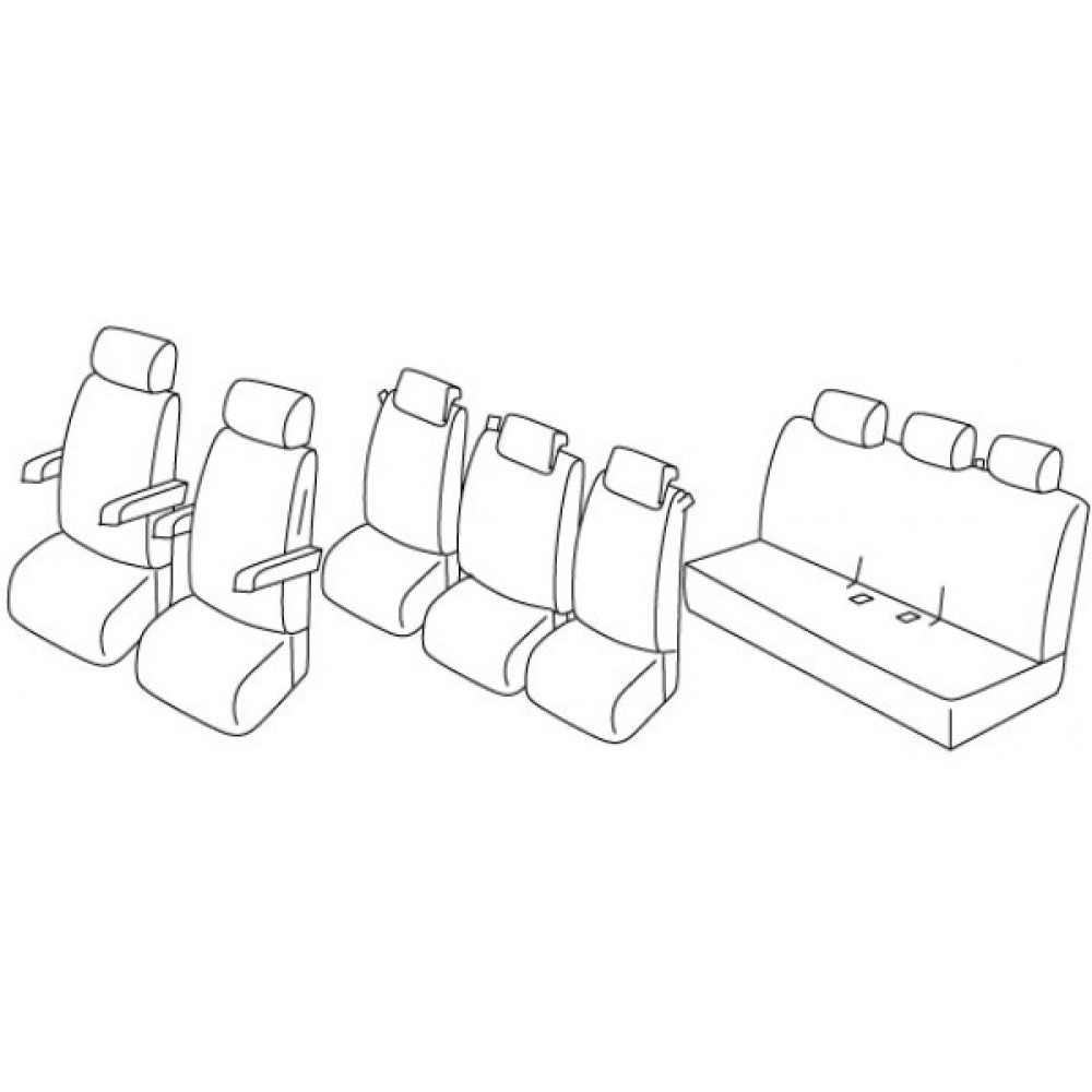 Car seat covers *HARMONY* VOLKSWAGEN T6 Carawelle (8s.)(2015-...)