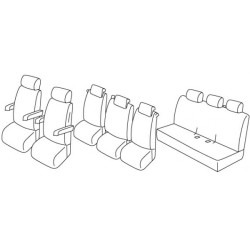 Fundas de asientos para coche *HARMONY* VOLKSWAGEN T6 Carawelle (8s.)(2015-...)
