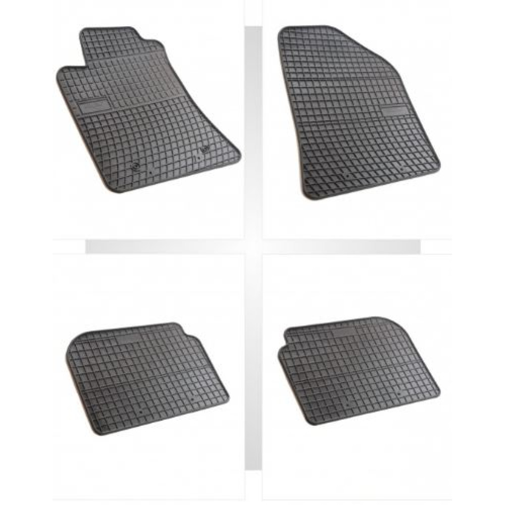 Car rubber floor mats black TOYOTA AVENSIS (2003-2008) NEGRO