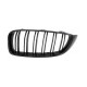 Front grills black gloss BMW 4 F32/F33/F36 Double Stripe M Design Piano Black (2013-...)