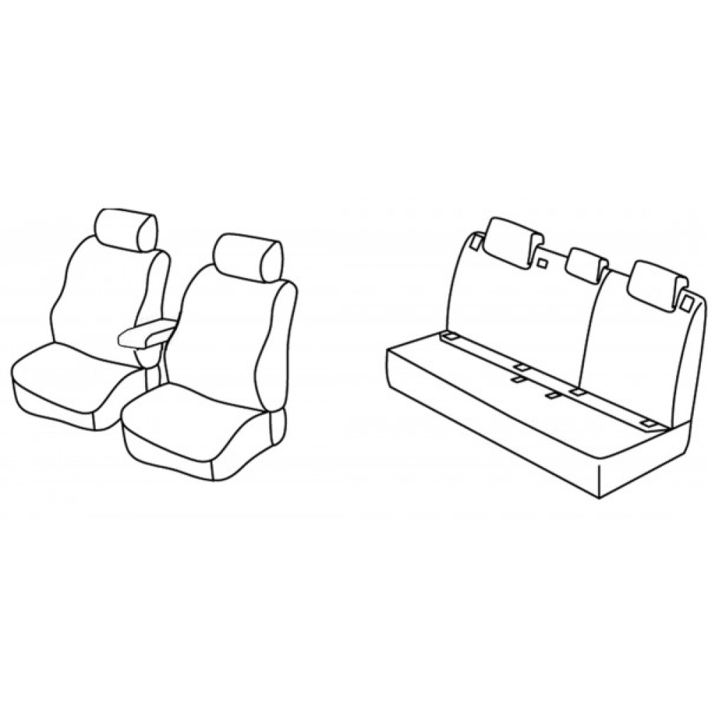Car seat covers *HARMONY* VOLKSWAGEN PASSAT B8 TRENDLINE (2015-...)