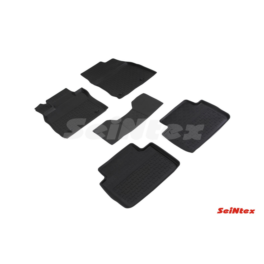Car rubber floor mats black SEINTEX *BORT* MAZDA 3 (2019-...)