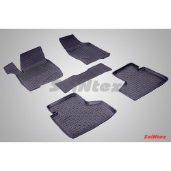 Car rubber floor mats black SEINTEX *BORT* CHEVROLET NIVA (2002-...)