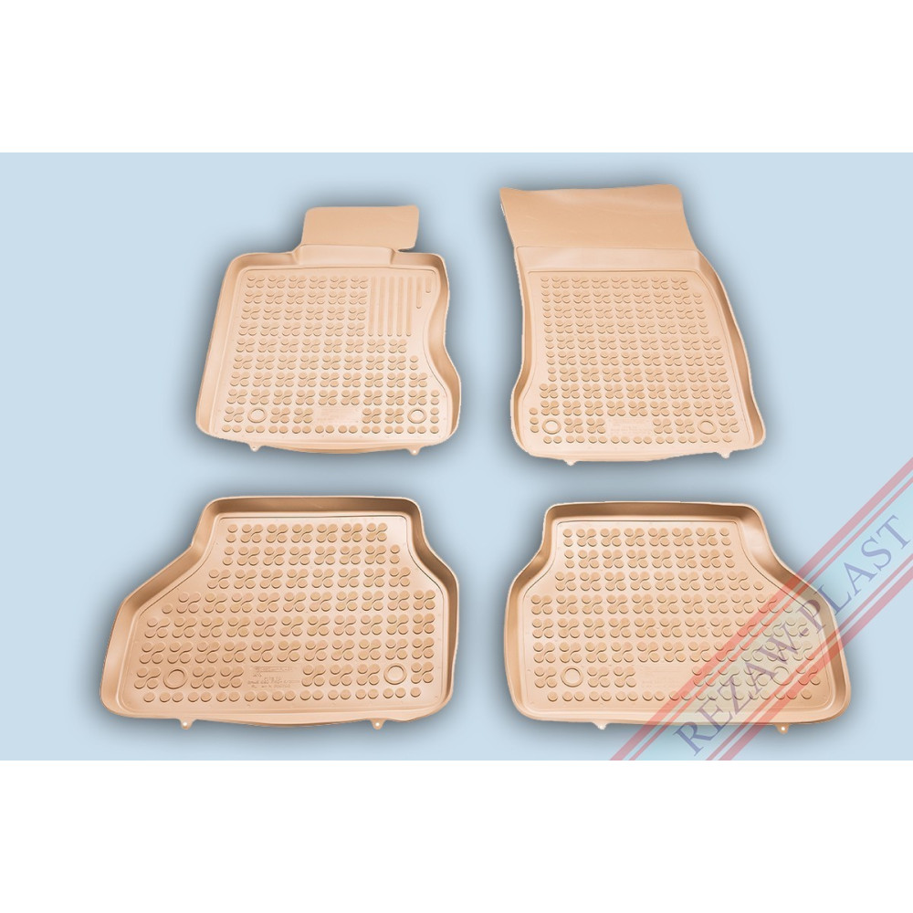 Car rubber floor mats beige BMW 5 E60/E61 (2003-2009)  200703B