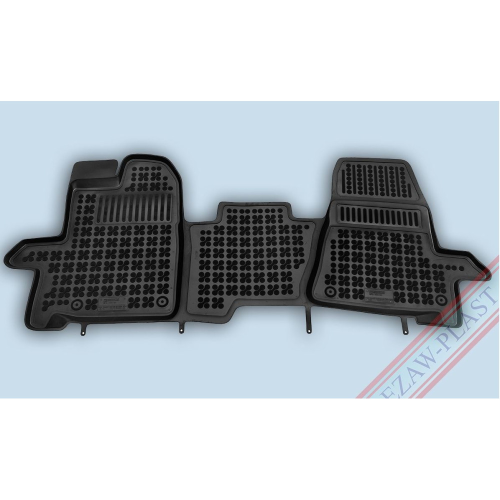Car rubber floor mats black FORD TRANSIT/TOURNEO CUSTOM (3s.)(2012-...) 200623