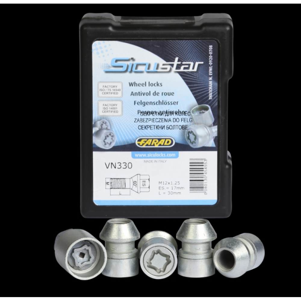 Locking wheel nut 12x1.5 (FRAD SICUSTAR) EN115L