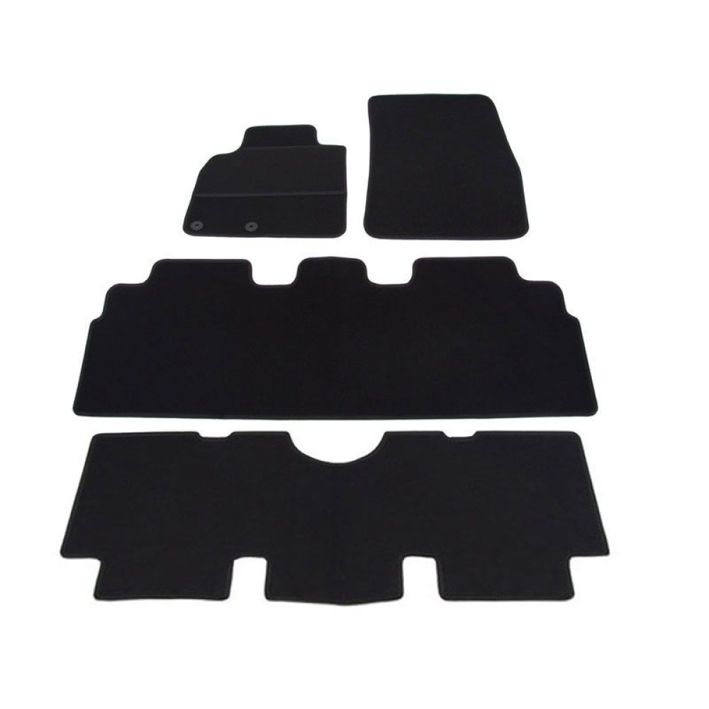 Car textile mats black RENAULT ESPACE IV (7s.)(2002-2014) ELEGANT