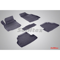 Car rubber floor mats black SEINTEX *BORT* OPEL MOKKA (2012-...)