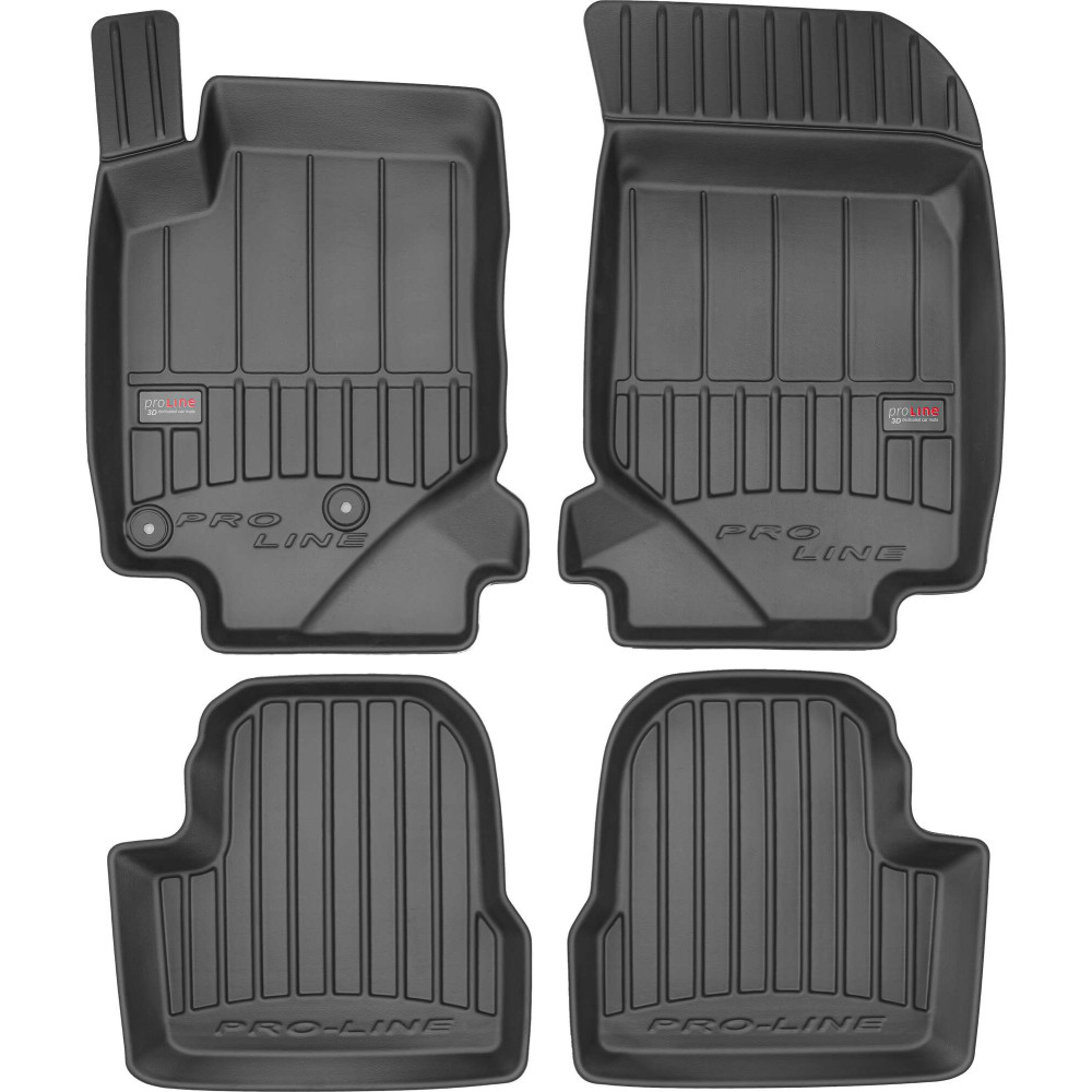 Car rubber floor mats black PEUGEOT 208 II (2019-...) 3D FROGUM