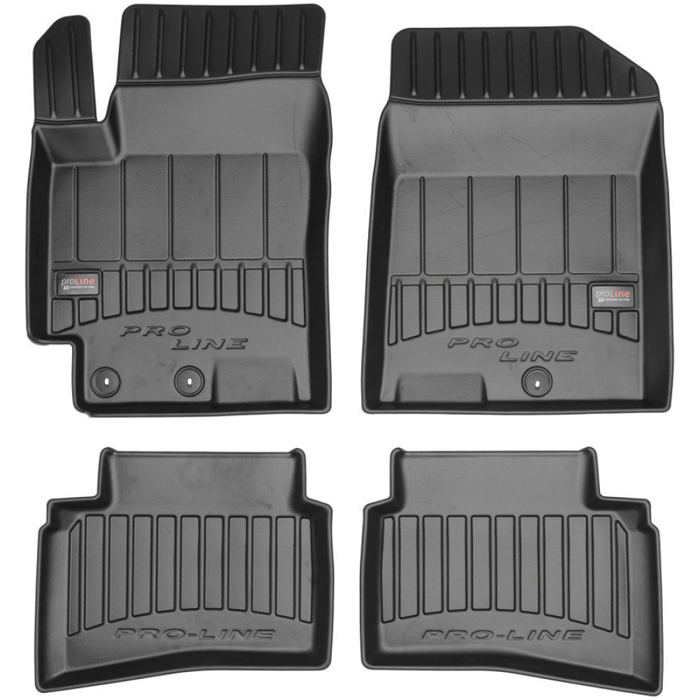 Car rubber floor mats black KIA STONIC (2017-...) 3D FROGUM