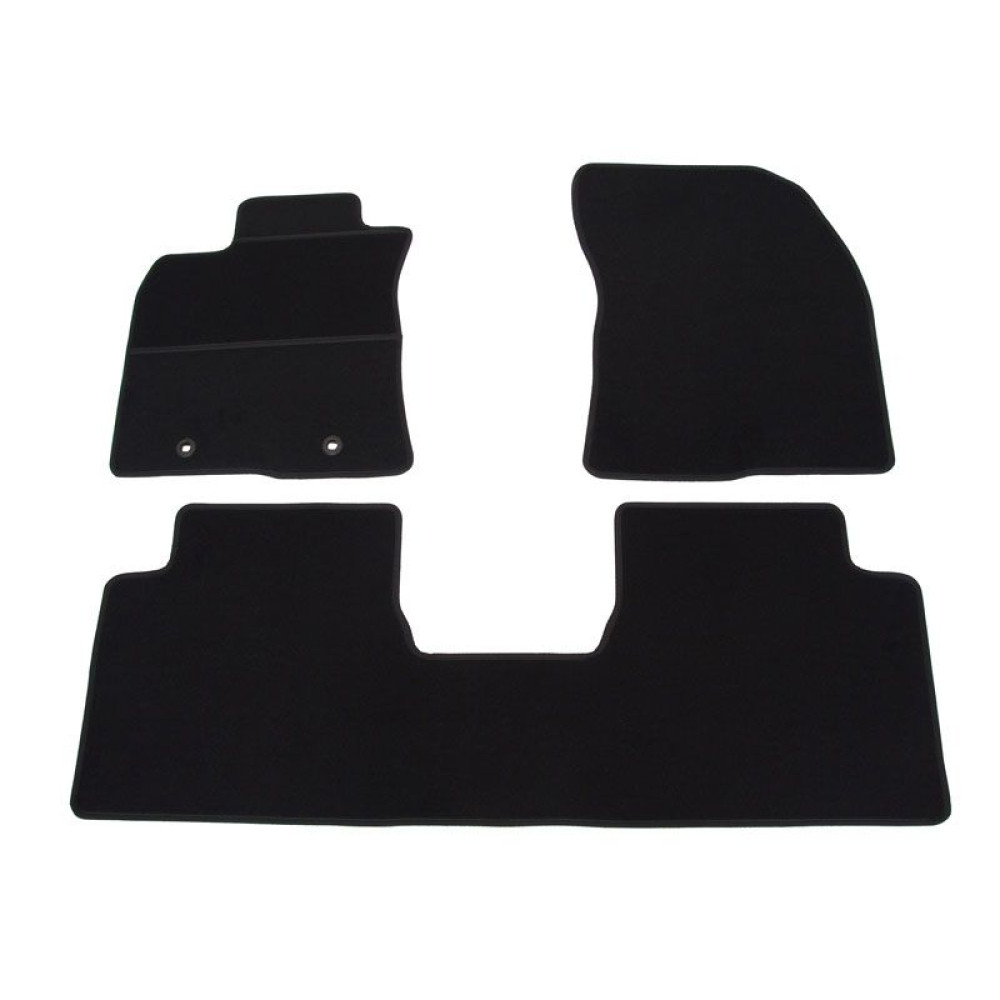 Car textile mats black TOYOTA AVENSIS III (2009-2019) ELEGANT