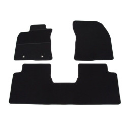 Car textile mats black TOYOTA AVENSIS III (2009-2019) ELEGANT