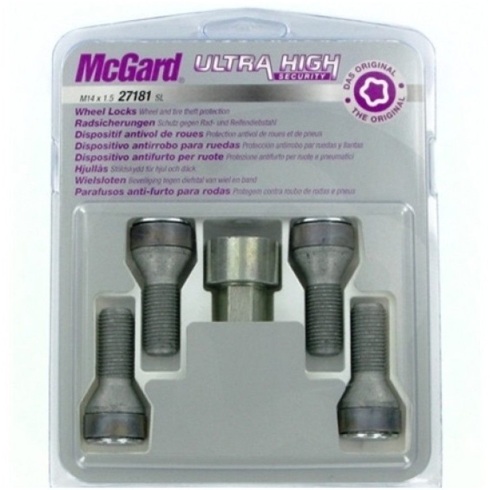 Locking wheel bolt 14x1.5x29mm conical (MCGARD) 27181SL