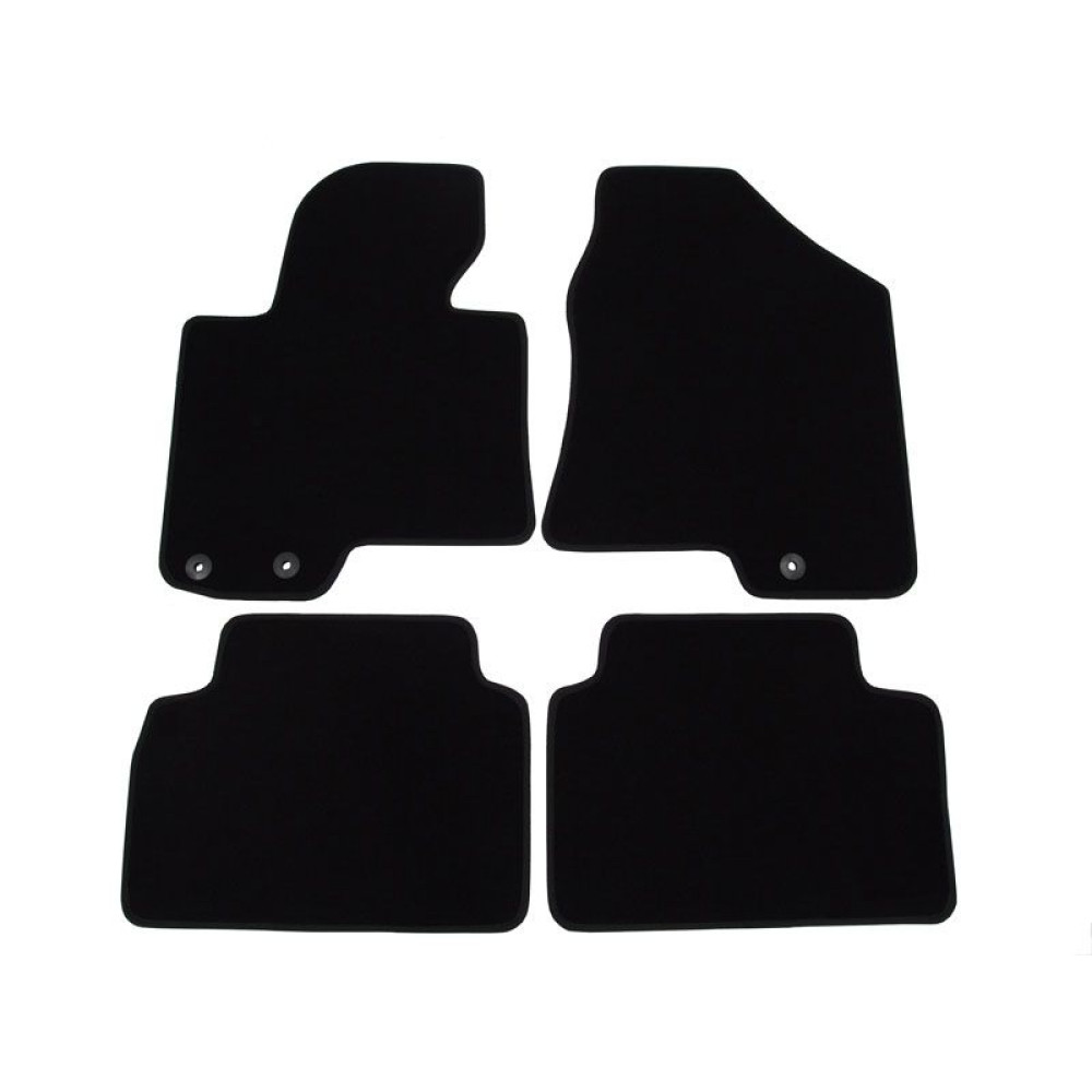 Car textile mats black KIA SPORTAGE III (2010-2015) LUXE