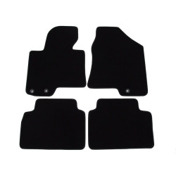 Car textile mats black KIA SPORTAGE III (2010-2015) LUXE