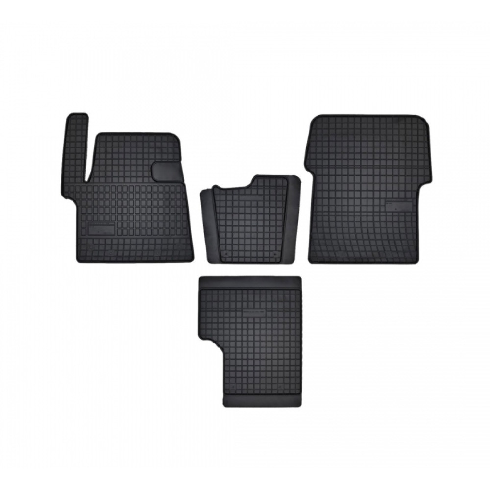 Car rubber floor mats black PEUGEOT TRAVELLER (2016-...) NEGRO