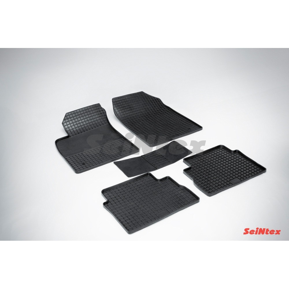 Car rubber floor mats black SEINTEX *STK* OPEL VECTRA C Hb/Sedan (2003-2008)
