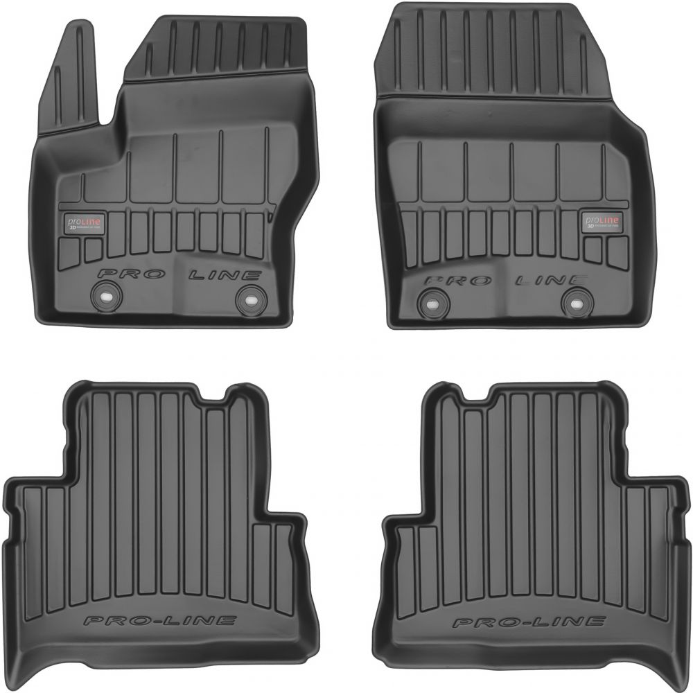 Car rubber floor mats black FORD C-MAX II (2010-...) 3D FROGUM