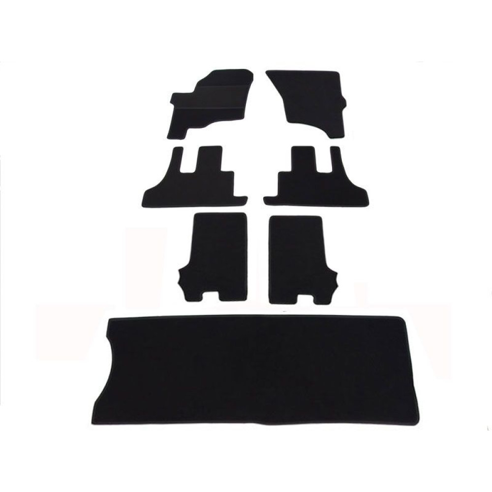 Car textile mats black SSANG YONG RODIUS (2004-...) ELEGANT