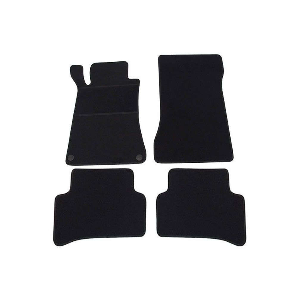 Car textile mats black MB C-class W203 (2001-2007) ELEGANT