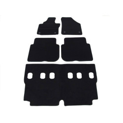 Car textile mats black VW TOURAN (7s.)(2010-2015) ELEGANT