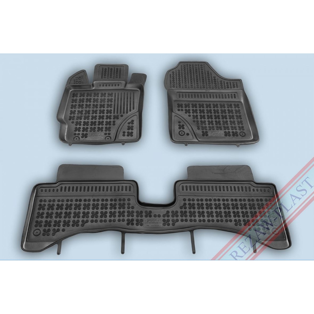 Car rubber floor mats black TOYOTA YARIS III Hybrid (2014-...) 201430